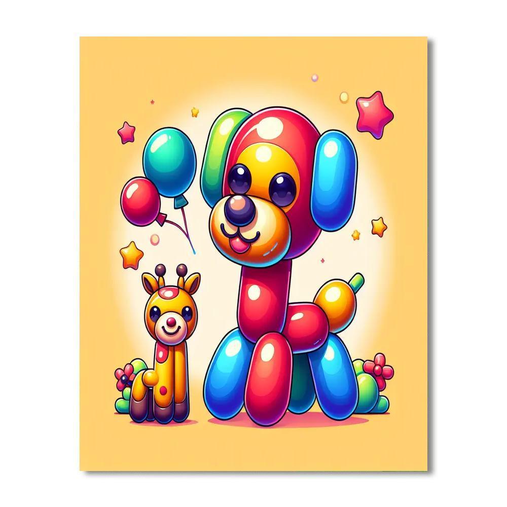 Charming Balloon Animal Paint By Number