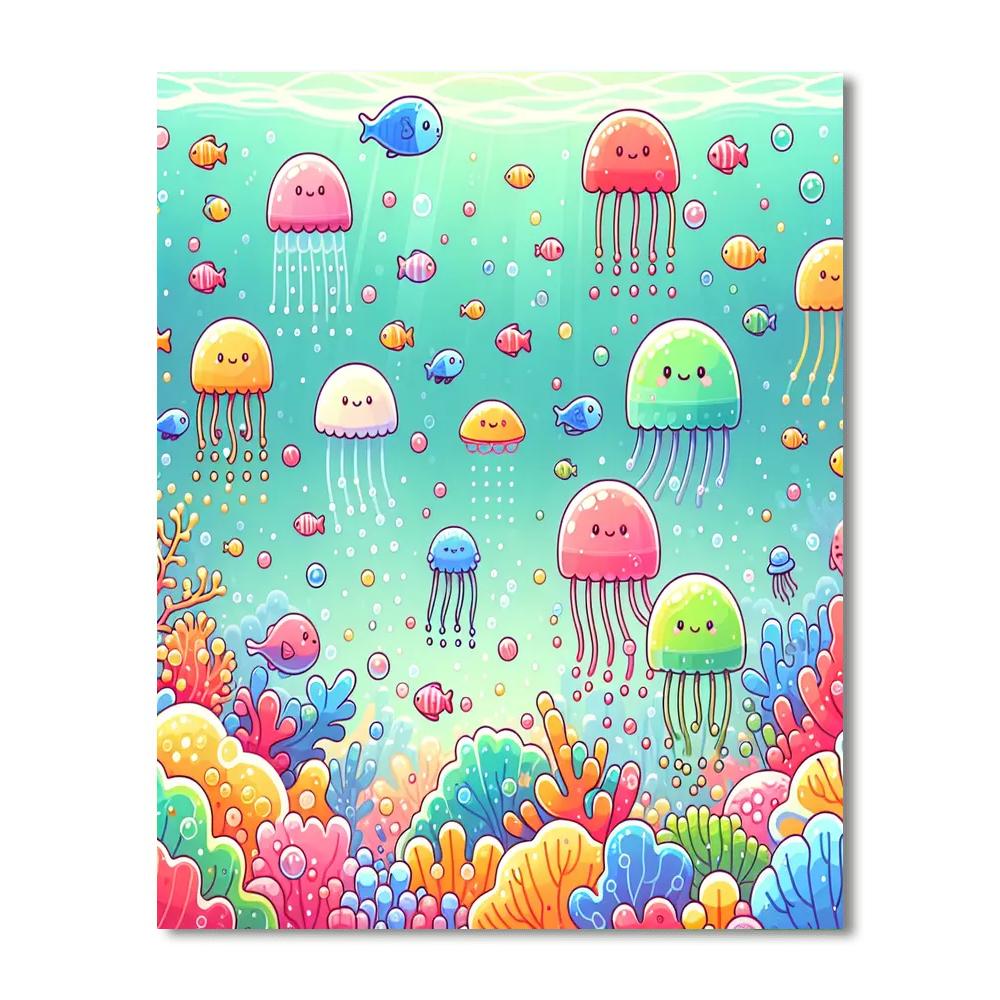 Jolly Jellyfish Party Painting By Numbers Kit