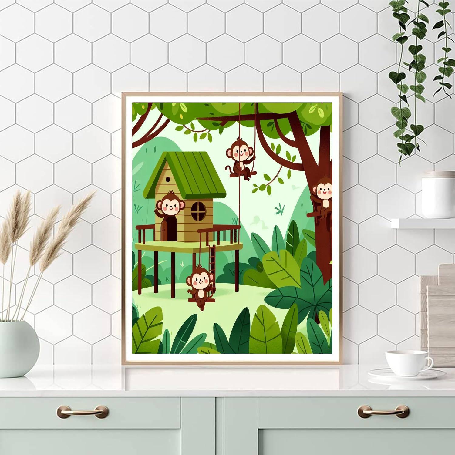 Jungle Treehouse Adventure Paint By Color