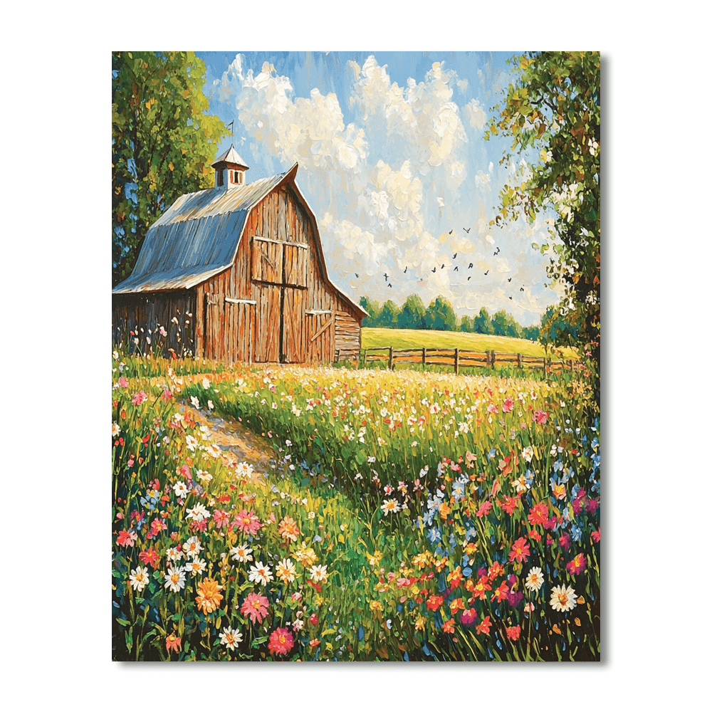 Grant Wood Inspired Country Charm  Paint By Numbers