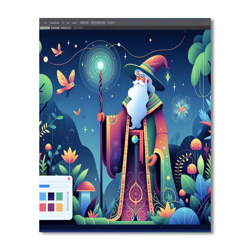 Wizard's Mystical Journey Painting By Numbers Kit