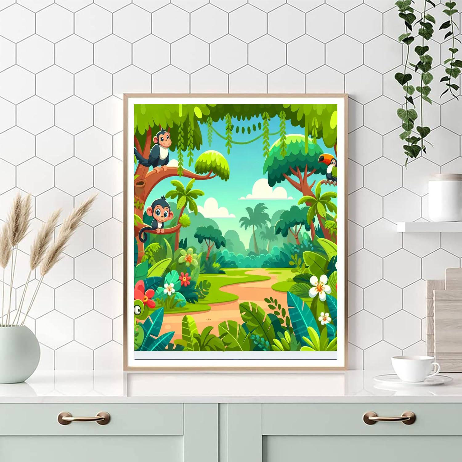 Mysterious Jungle Trek Painting By Numbers Kit
