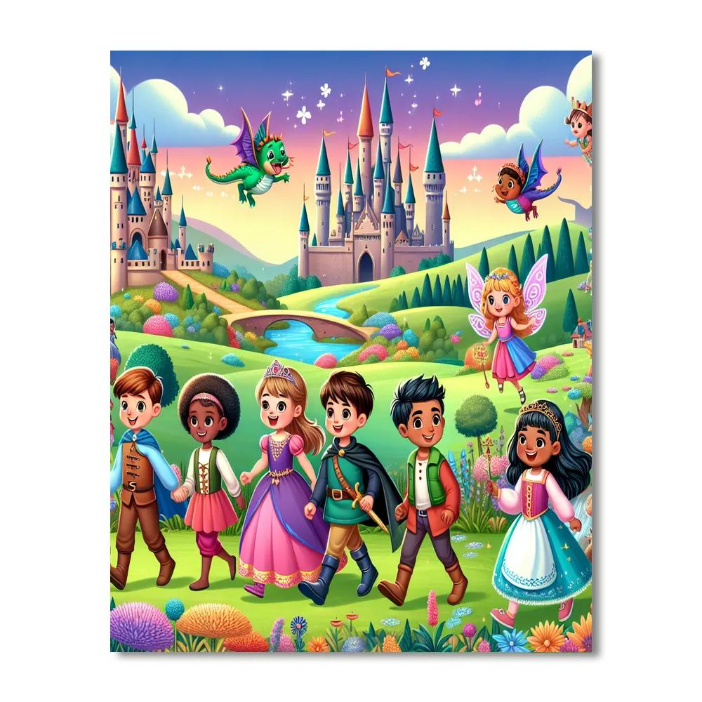 Royal Fairytale Land DIY Paint By Numbers