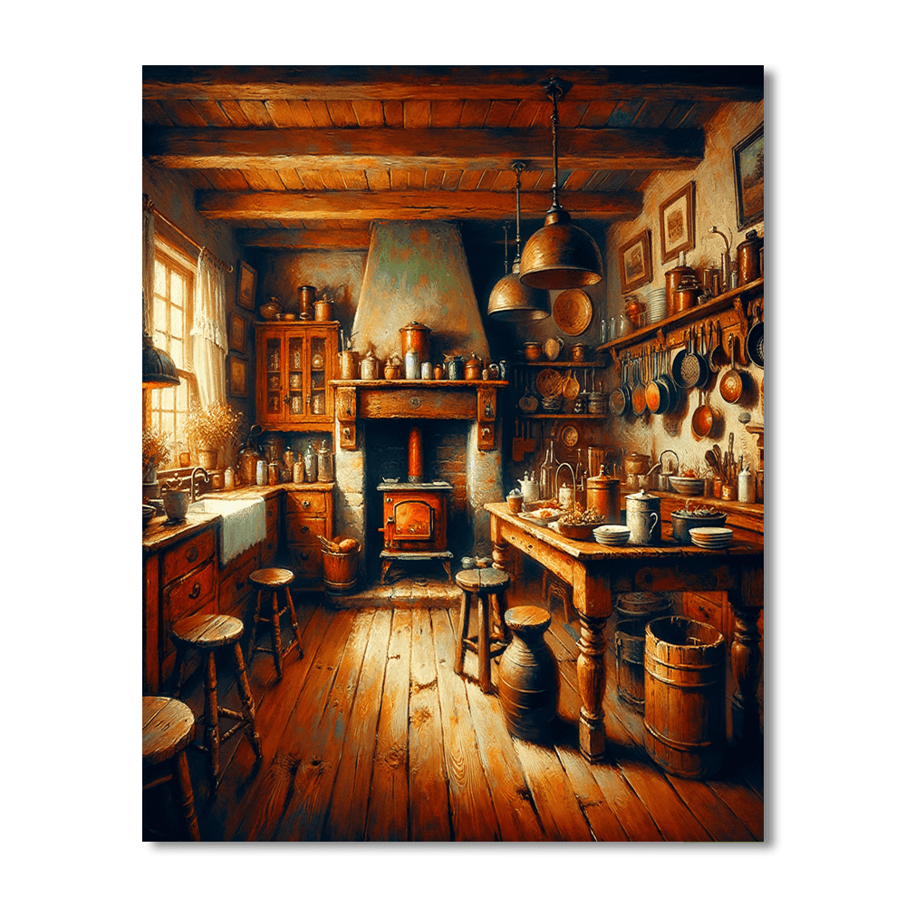 Merry Farmhouse Kitchen DIY Paint By Numbers