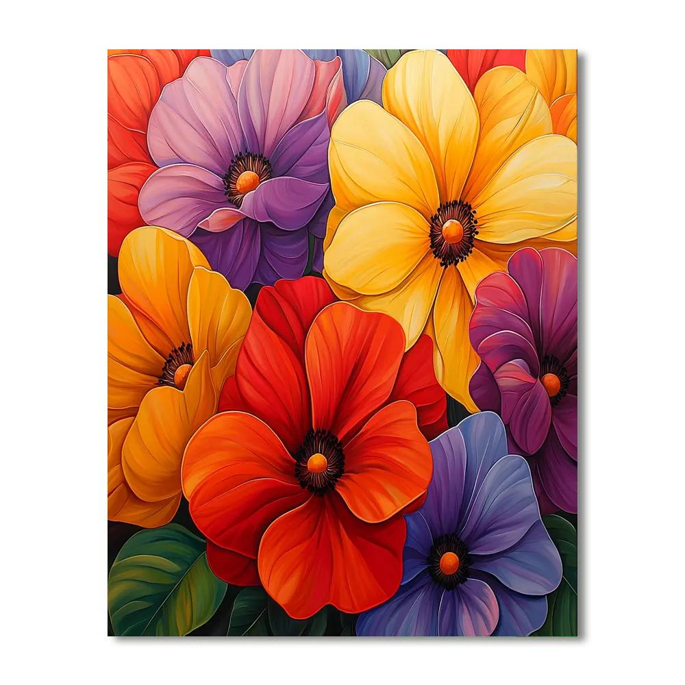Georgia O'Keeffe Inspired Colorful Summer Gardens  Paint By Numbers