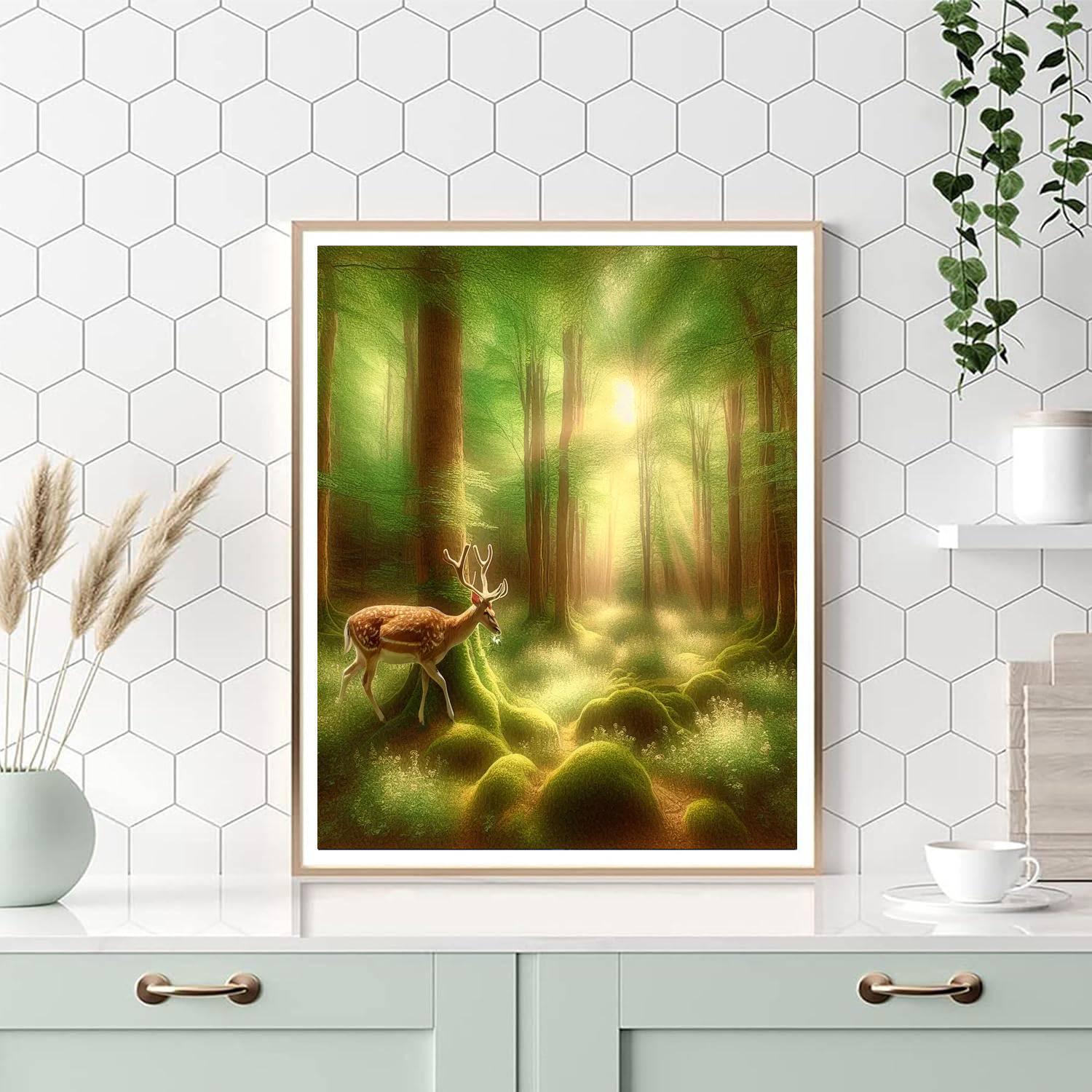 Deer In Enchanted Forest Paint By Number