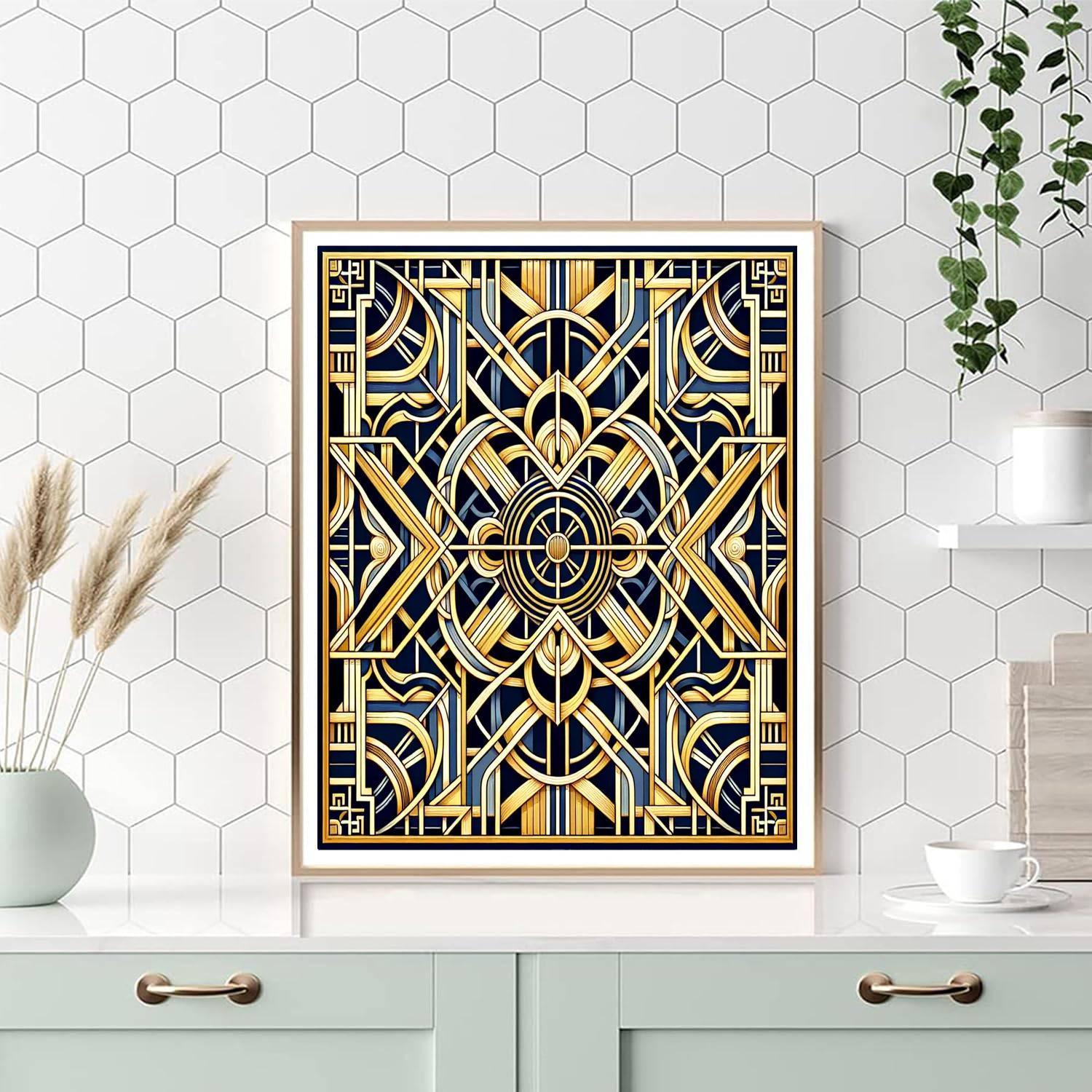 Golden Age Geometric Symmetry Numbered Painting Kits