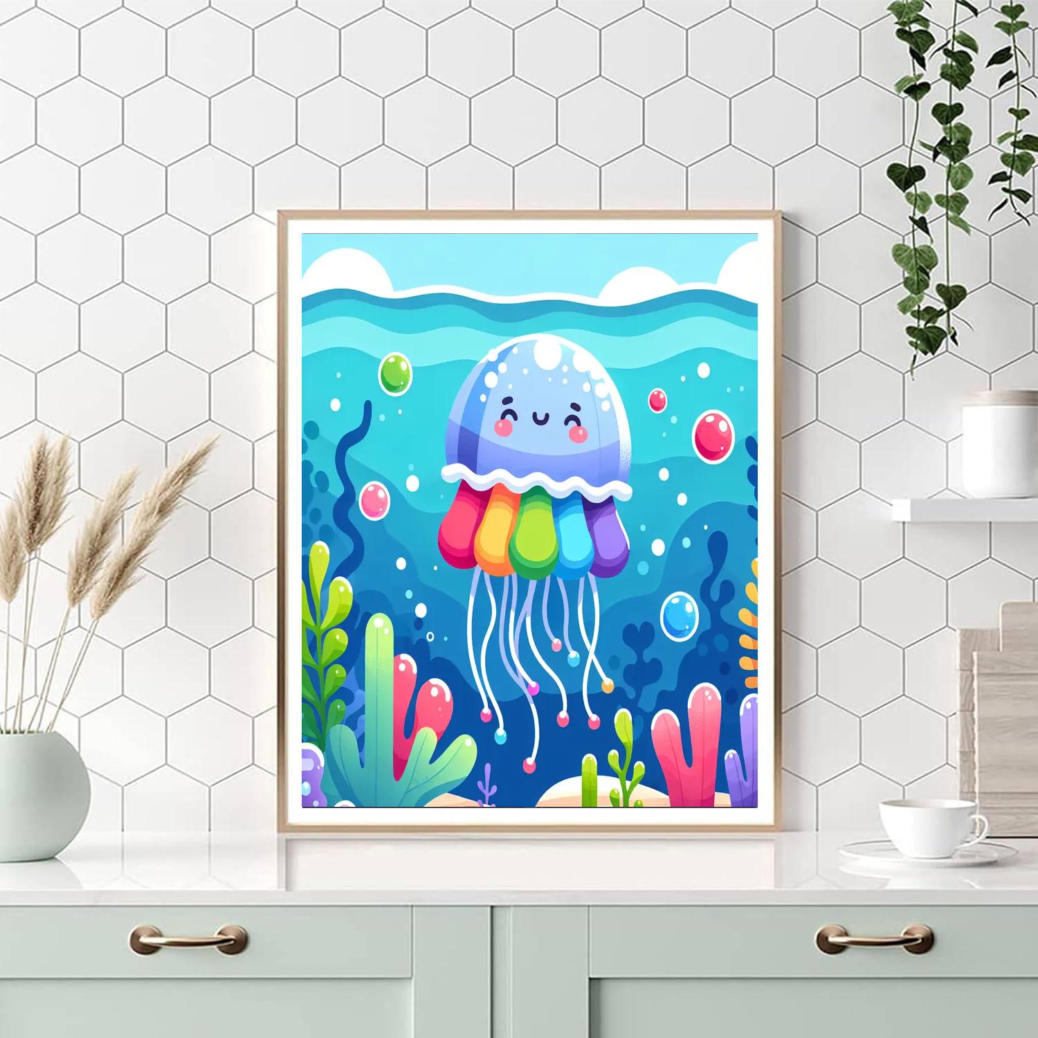 Joyous Jellyfish Paint By Numbers Art