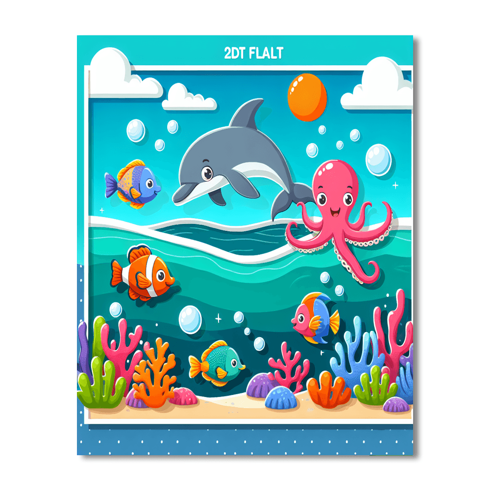 Underwater Adventure With Sea Friends Painting Number Kit