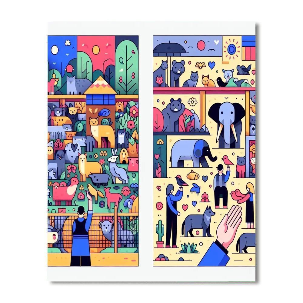 Caring Animal Sanctuary Numbered Painting Kits