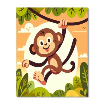 Little Mischief Monkey Paint By Numbers Kits