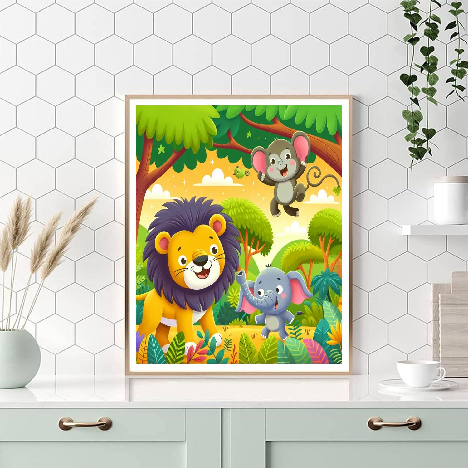 Jungle Safari Excitement DIY Paint By Numbers