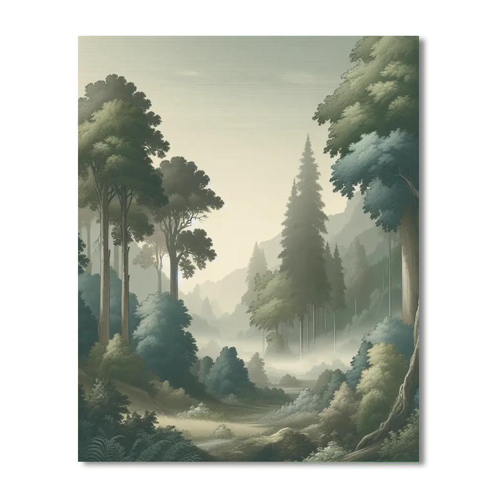 Whispering Forest Mist DIY Paint By Numbers