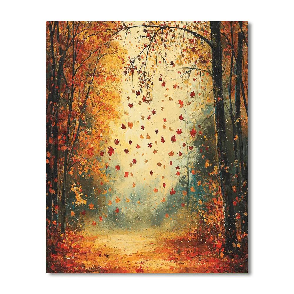 Edgar Degas Inspired Embrace Of Autumn  Paint By Numbers