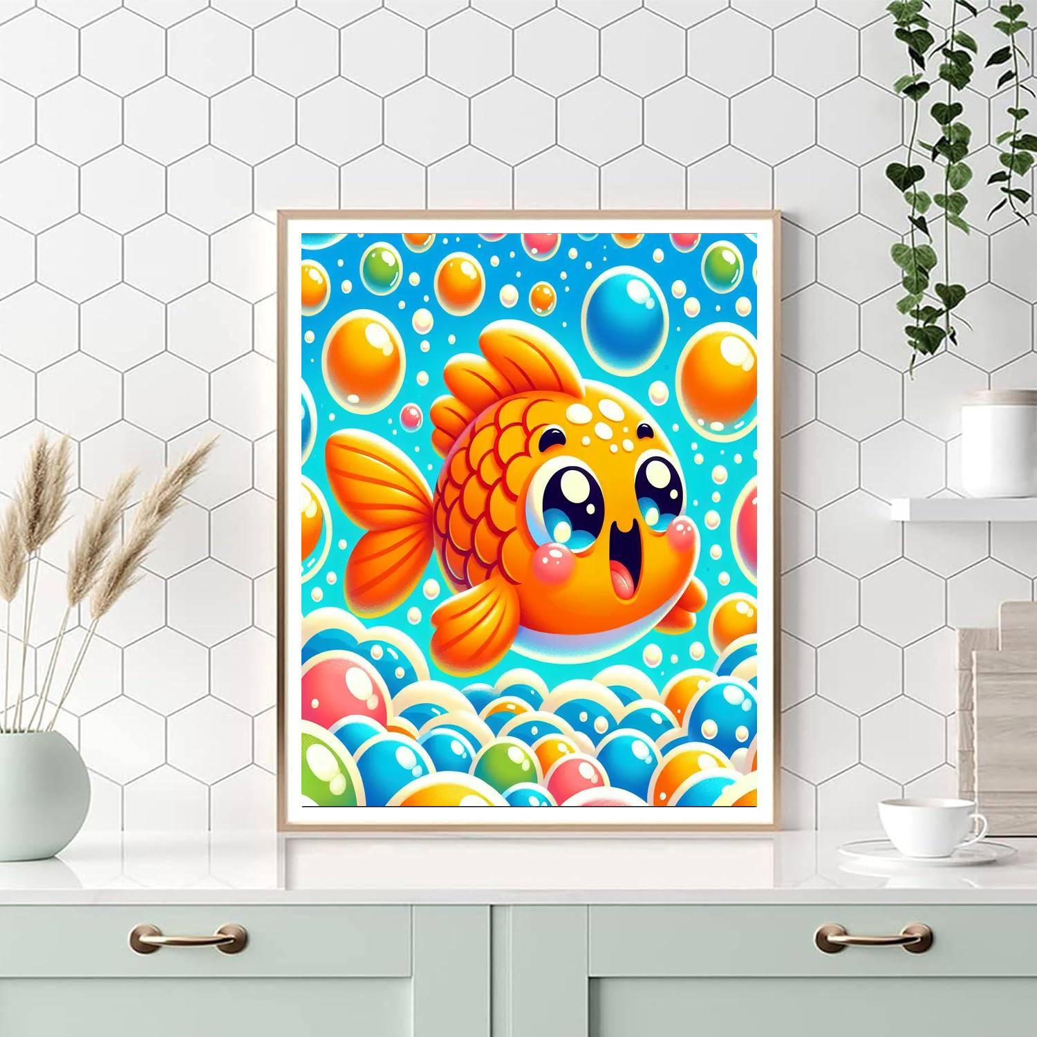 Lively Goldfish Painting By Numbers Kit