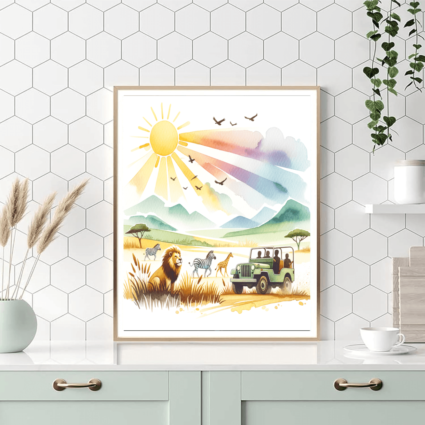 Safari Jeep Adventure Paint By Color