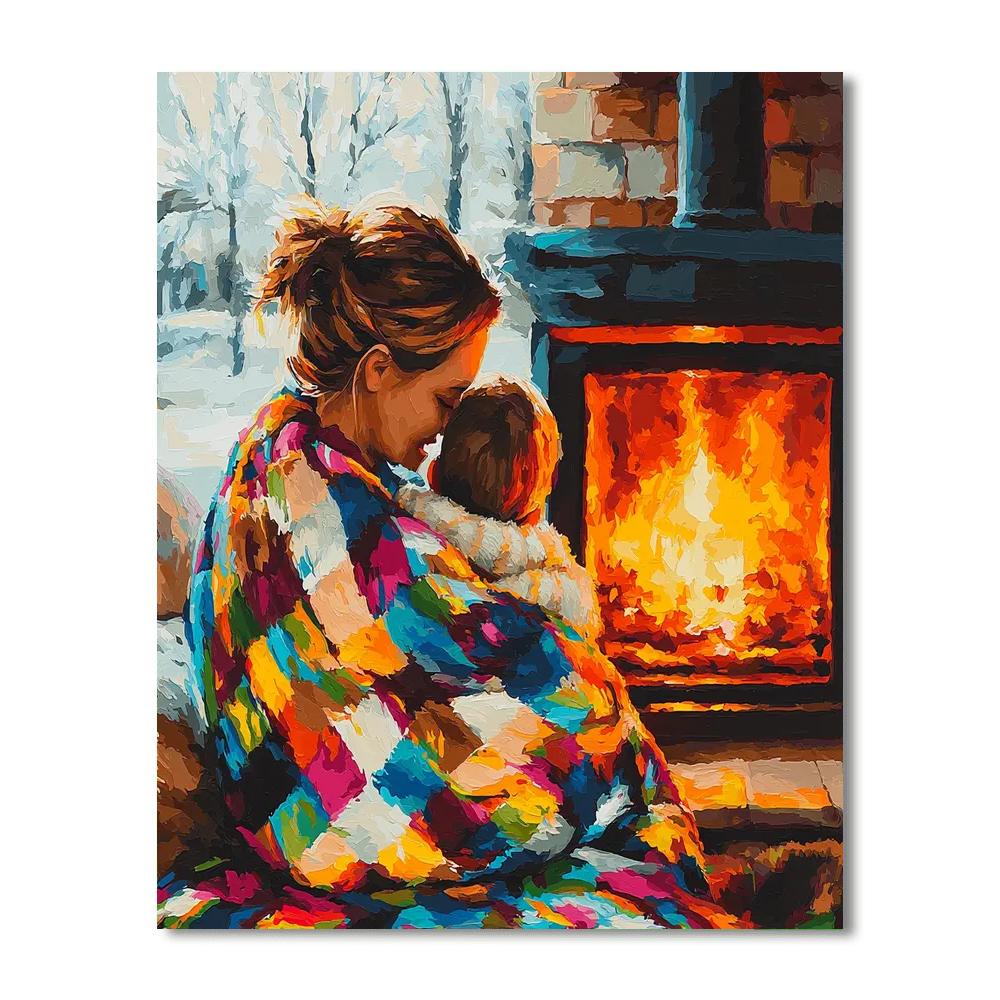 Warm Winter Snuggles Paint By Number