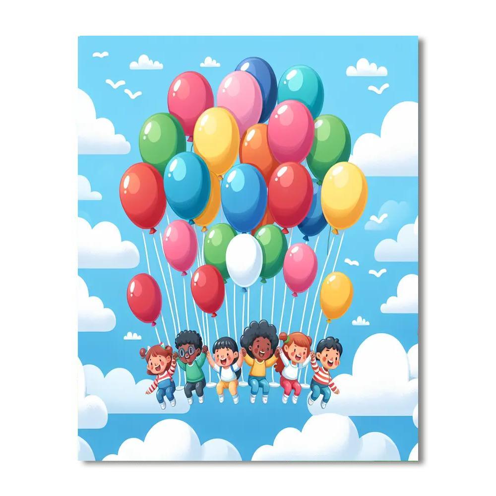 Bouncy Balloon Ride Numbered Painting Kits