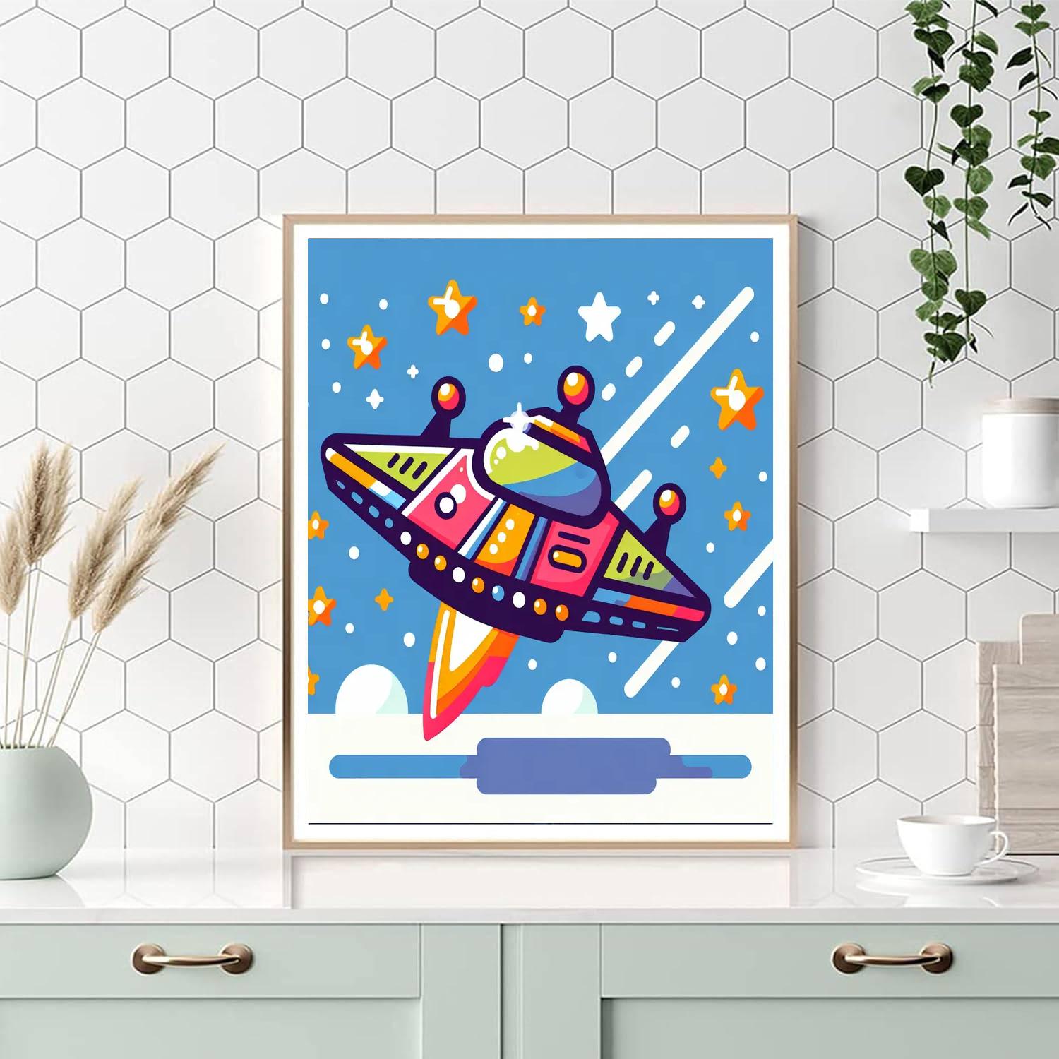 Space Invader Quest Painting Number Kit