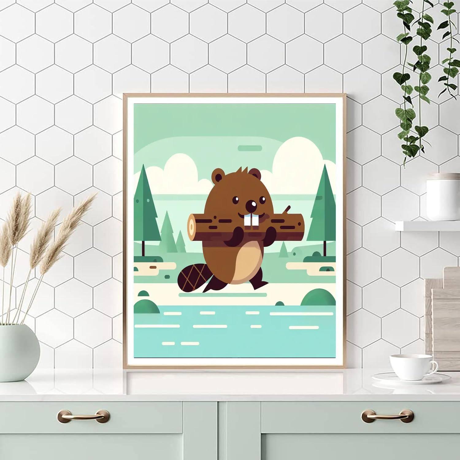 Bouncy Beaver Numbered Painting Kits