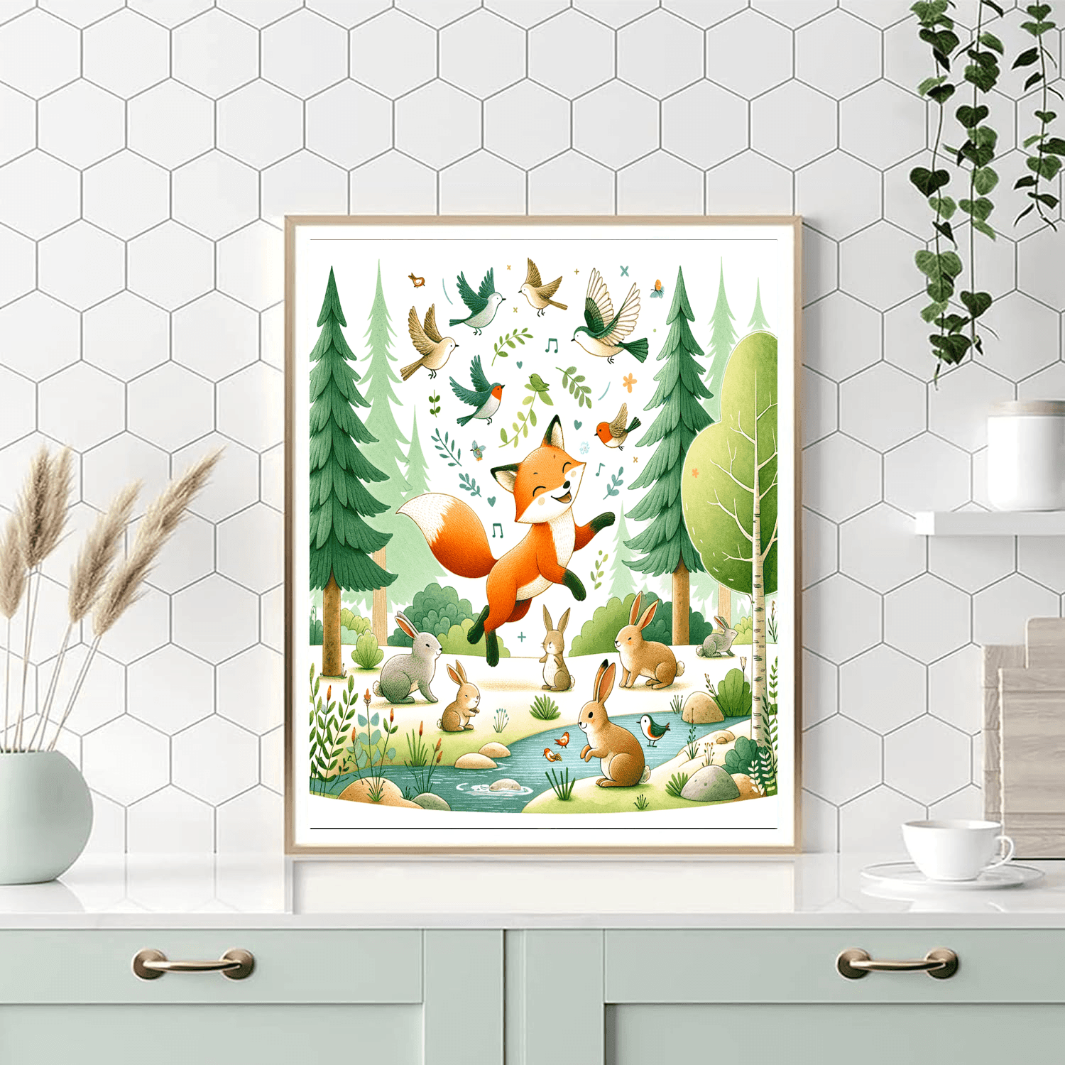 Frolicking Fox And Friends Paint By Numbers Kits