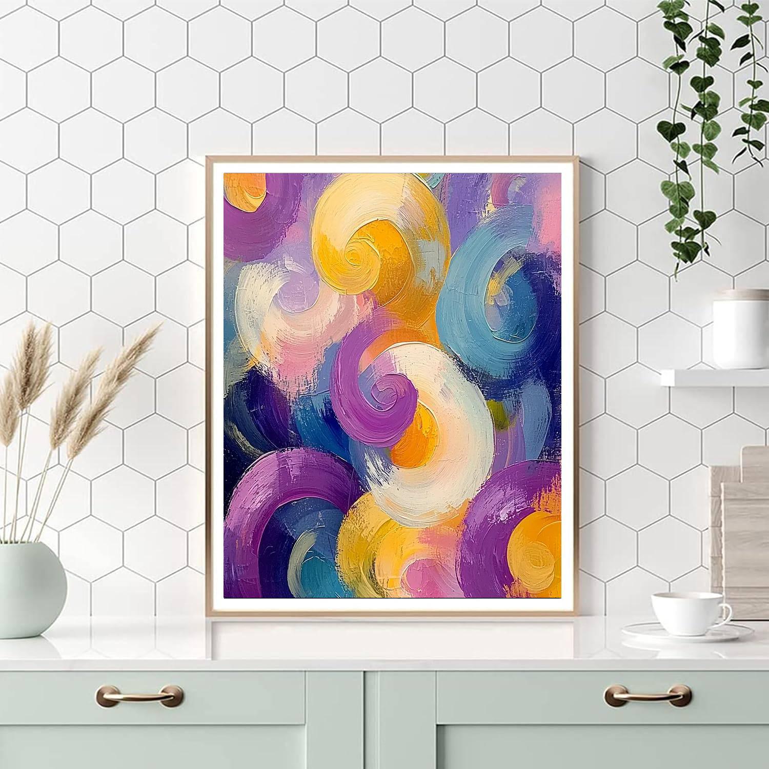 Edgar Degas Inspired Dreamscape Swirls  Paint By Color