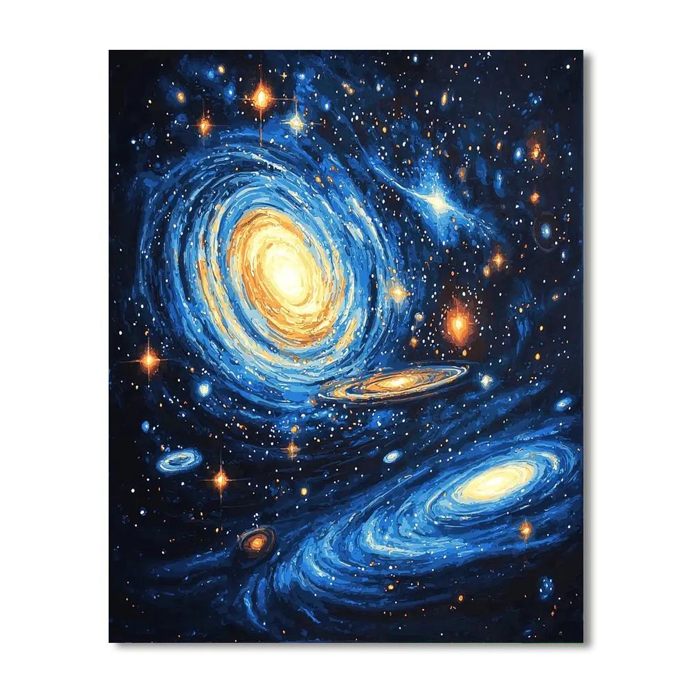 Caravaggio Inspired Cosmic Echos  Painting By Numbers Kit