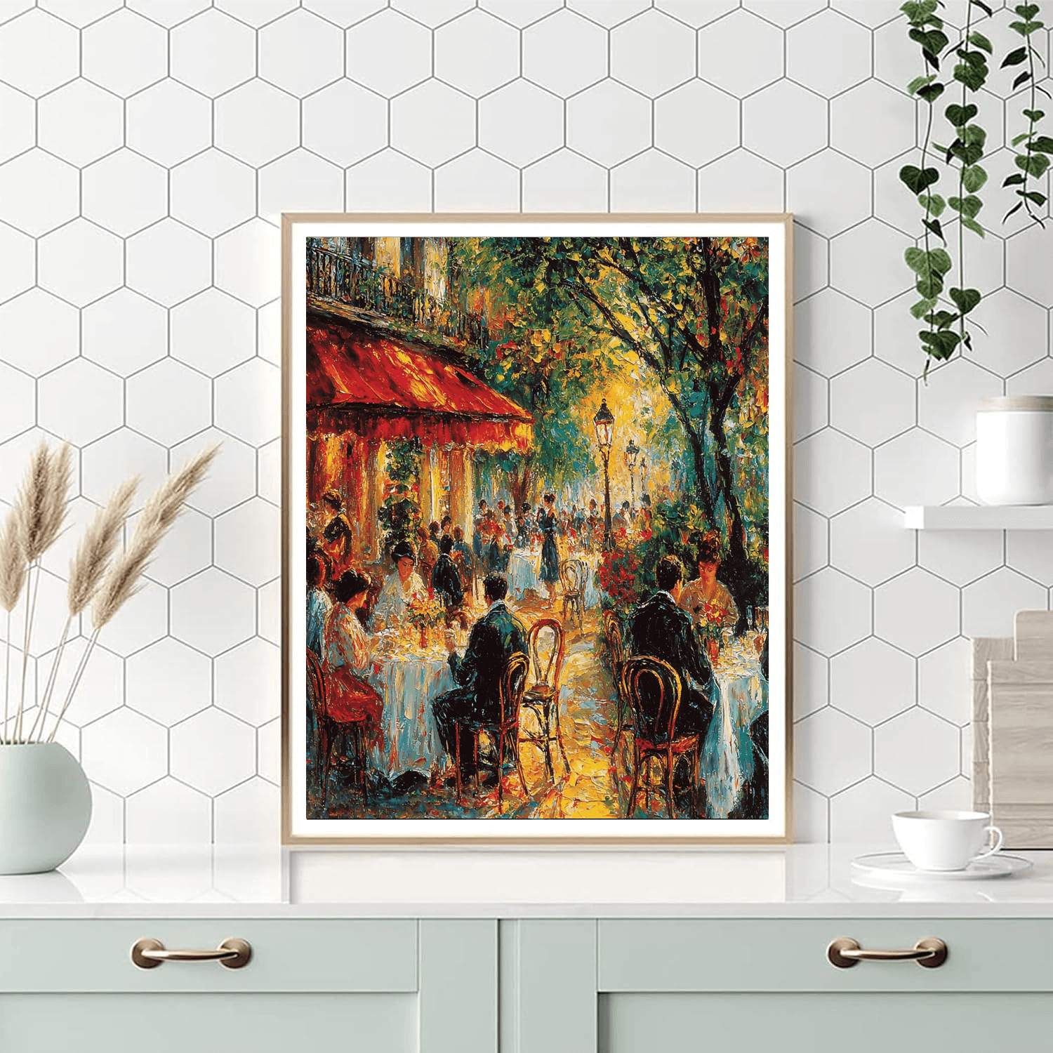 Pierre-Auguste Renoir Inspired Café De Flore  DIY Paint By Numbers