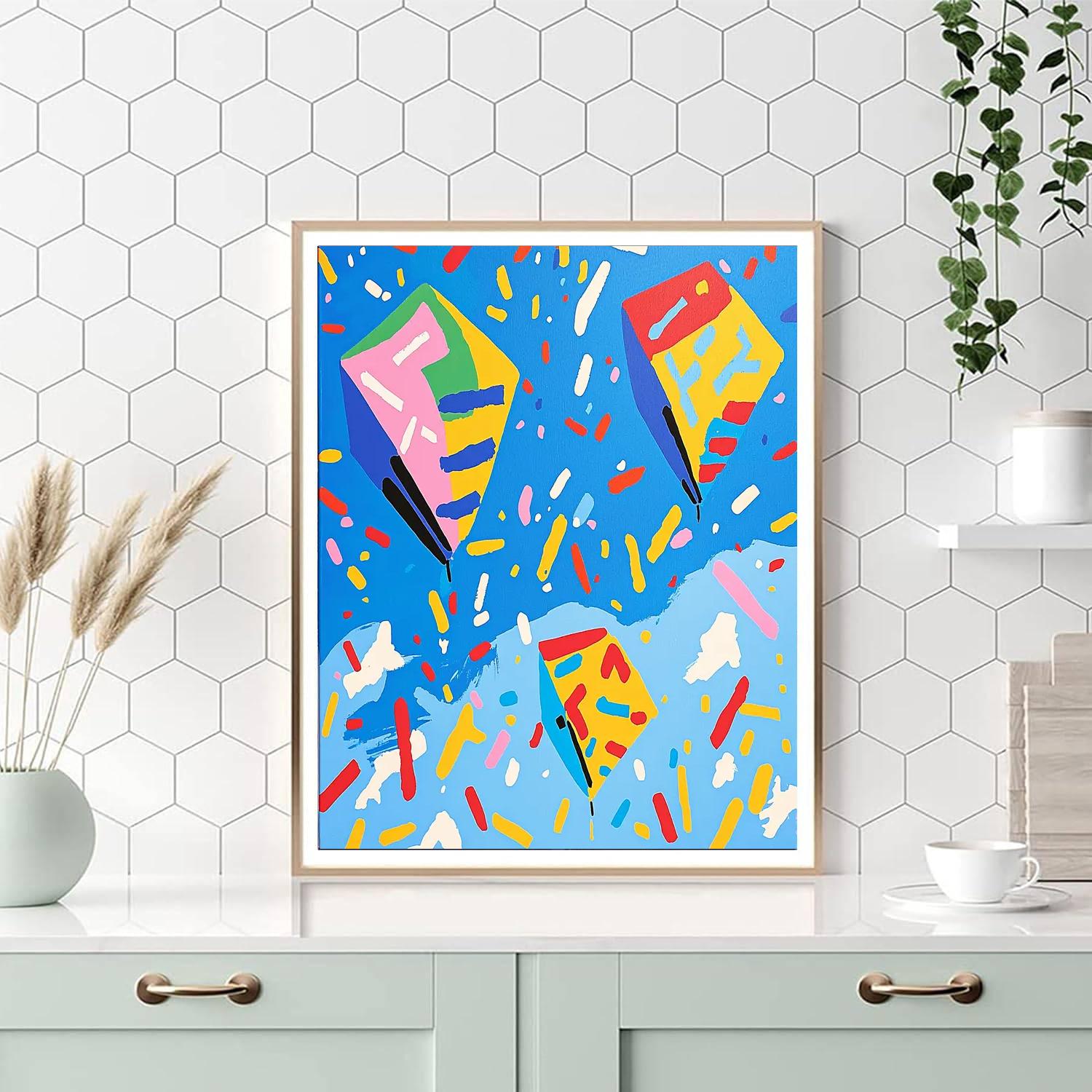 Keith Haring Inspired The Joy Of Flight  Paint By Numbers Kits