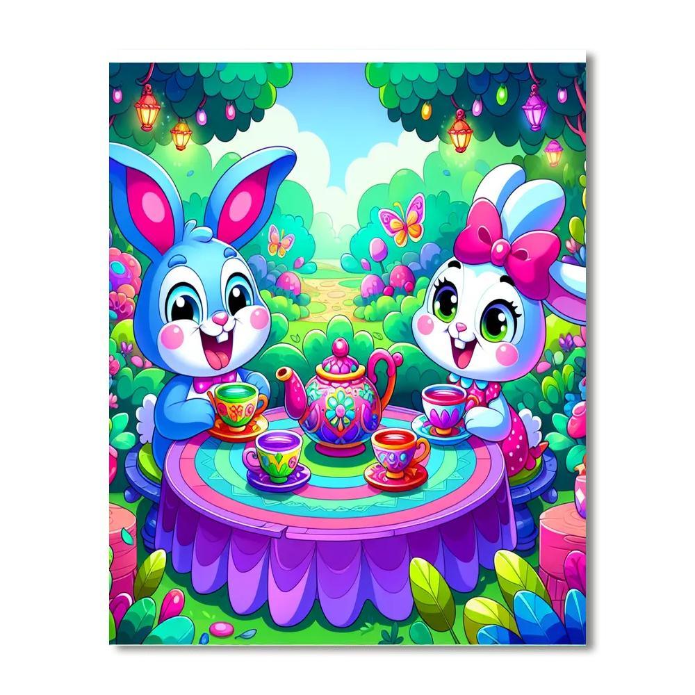 Wonderland Tea Party With Characters Paint By Number