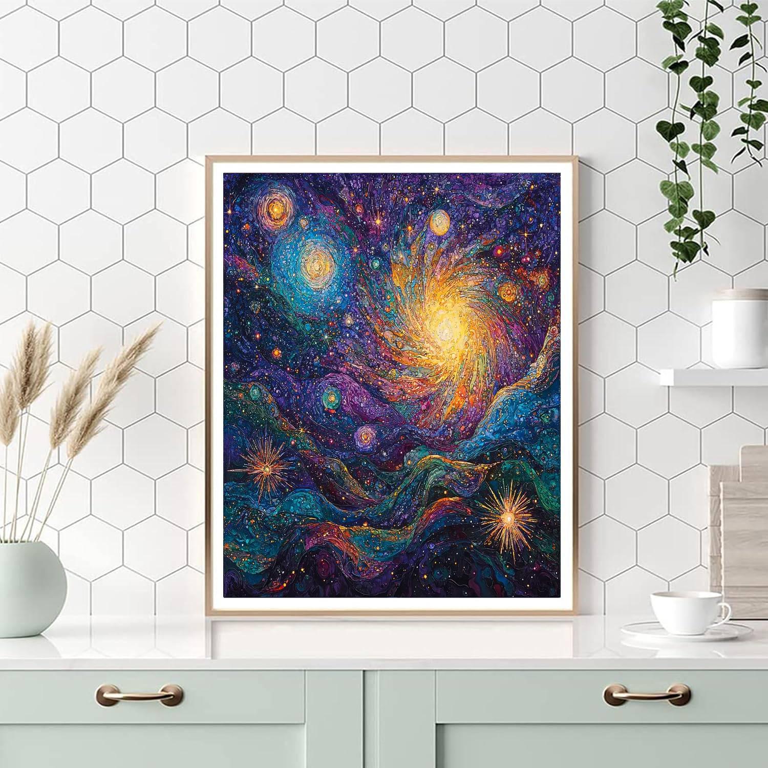 Alphonse Mucha Inspired Whisper Of The Cosmos  Painting Number Kit