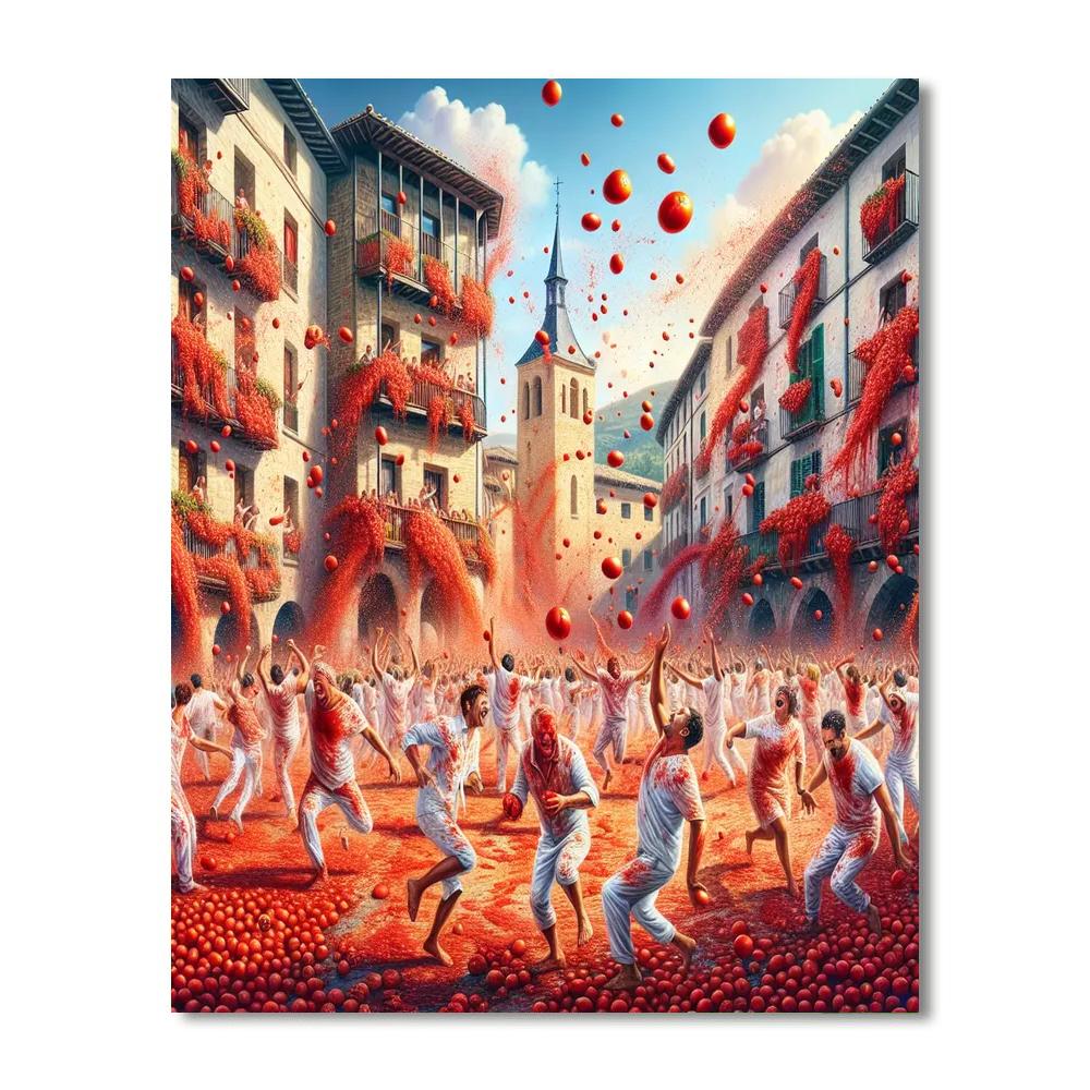 Tomatina Festival - Bunol, Spain Paint By Number