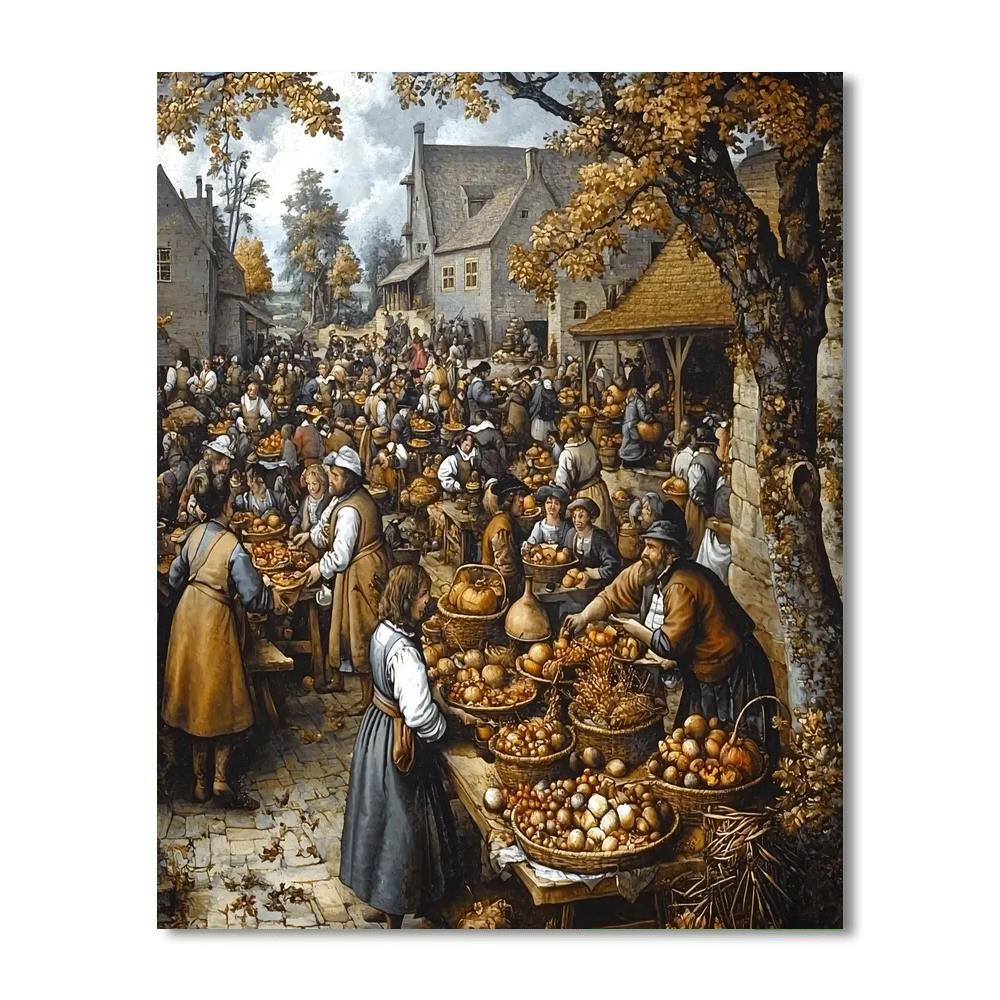 Pieter Bruegel The Elder Inspired Festive Harvest Feast  Paint By Numbers