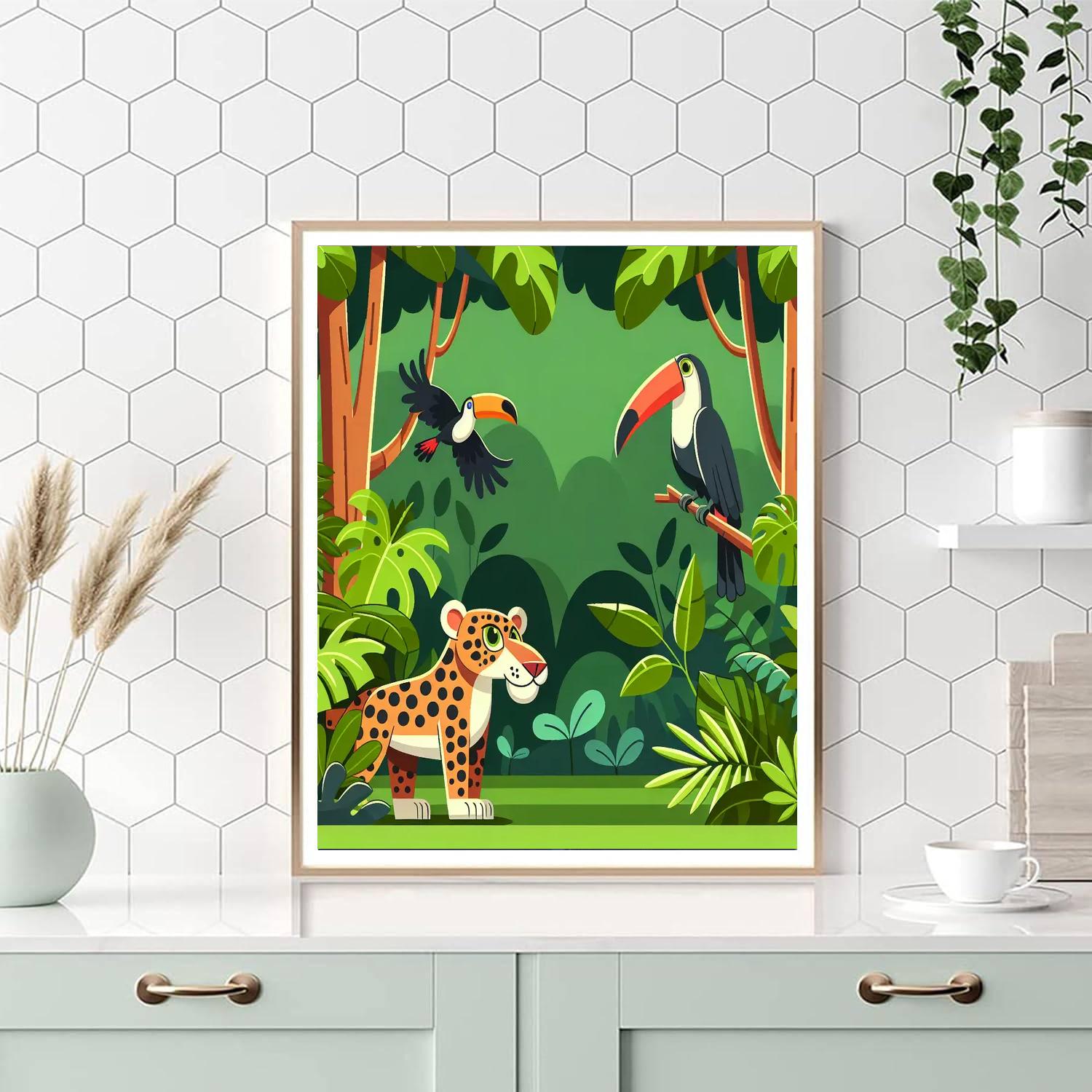 Wild Jungle Exploration Paint By Number