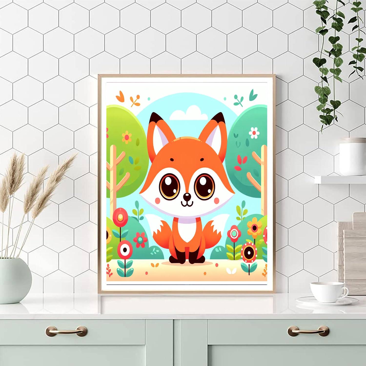 Adventurous Fox Cub Paint By Color