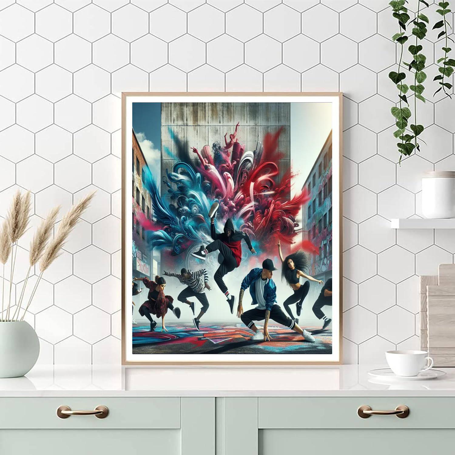Energetic Breakdance Battle Paint By Color