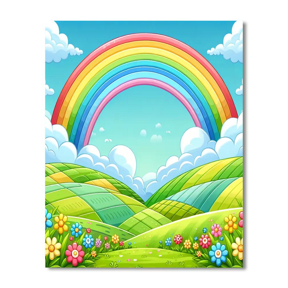 Rainbow Of Colors Number Painting