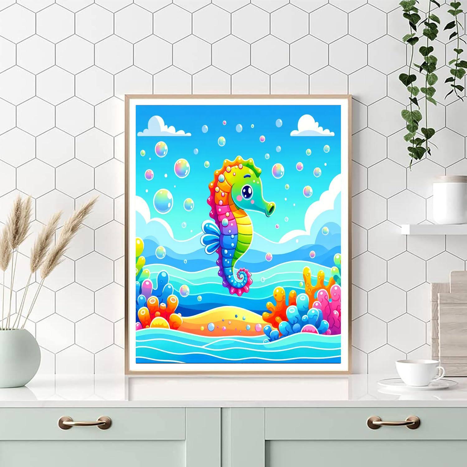 Sociable Seahorse Paint By Color