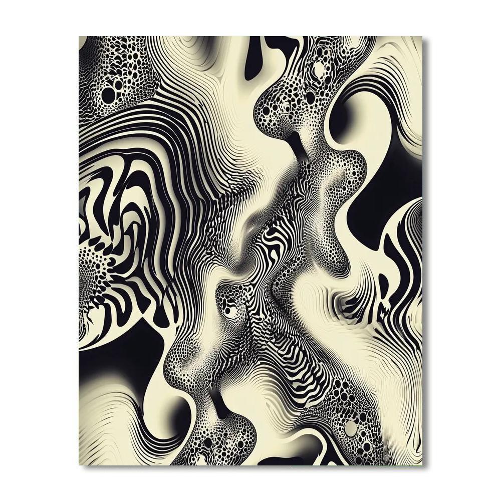 M.C. Escher Inspired Fractal Illusion  Number Painting