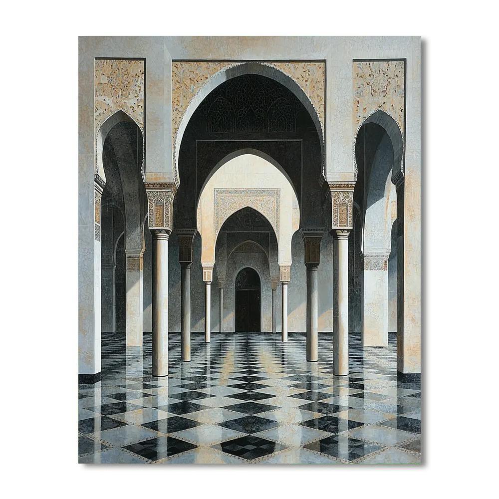 M.C. Escher Inspired Tessellated Dreams  Number Painting