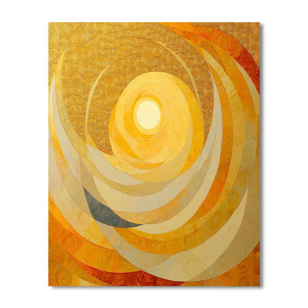 Gustav Klimt Inspired Golden Dawn  Paint By Color