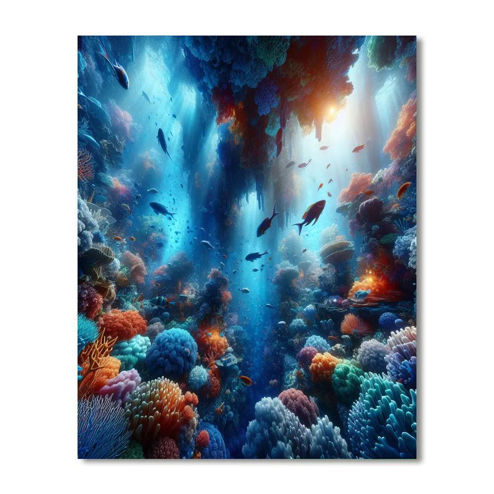 Blissful Coral Reef Painting By Numbers Kit