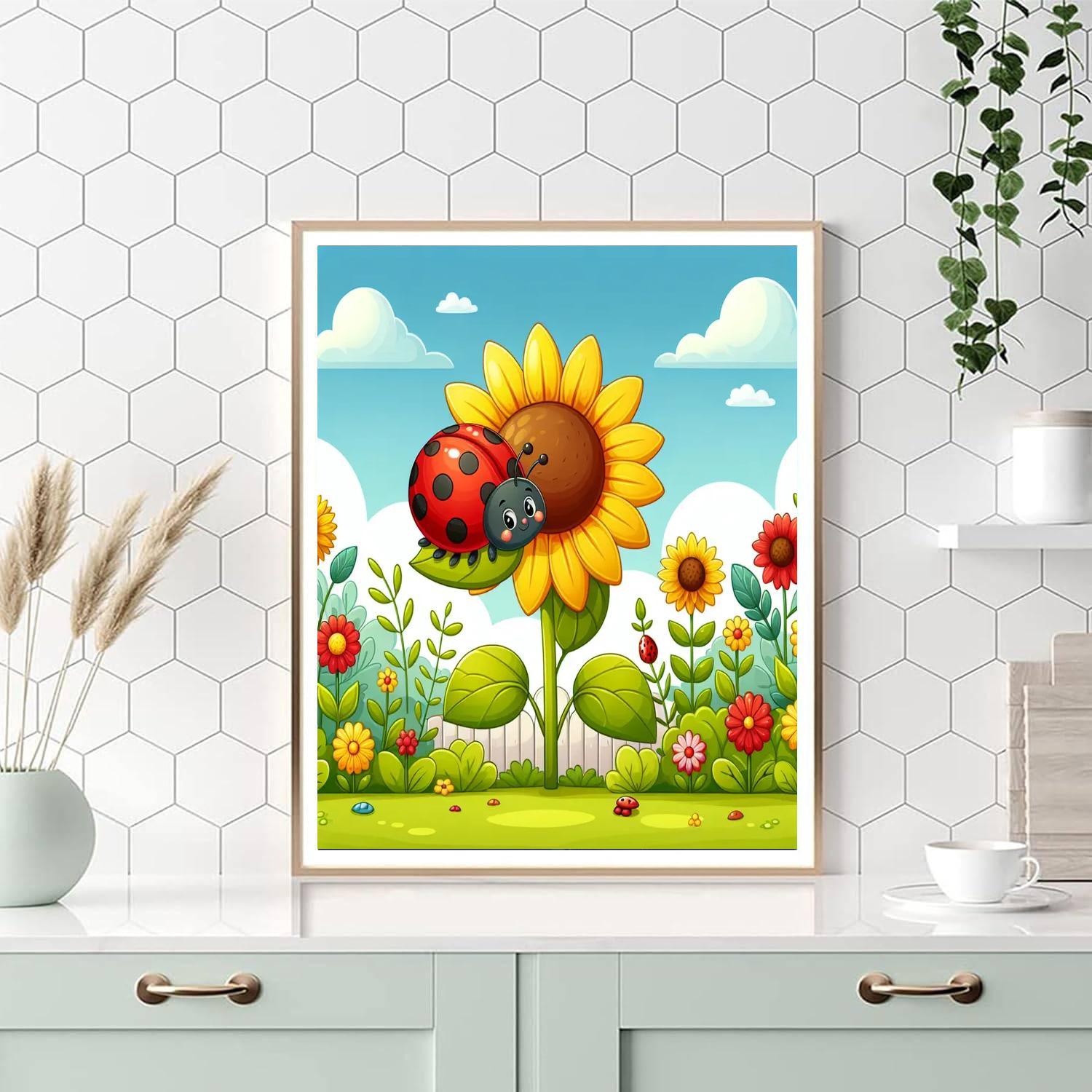 Lovely Ladybug Adventure Painting Number Kit
