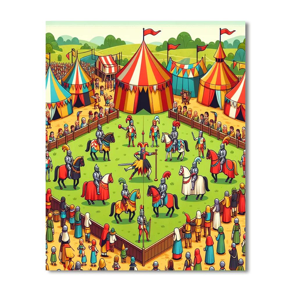Medieval Fairground Paint By Number