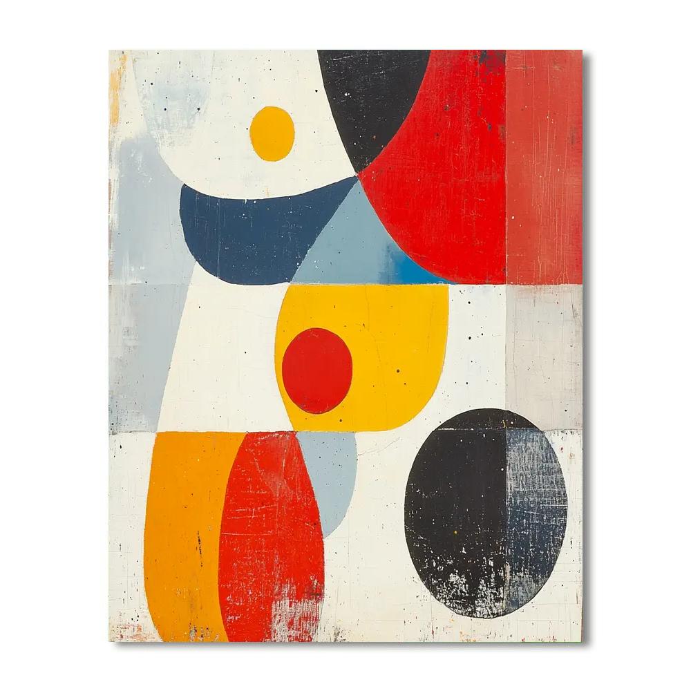 Joan Miró Inspired Colorful Dialogues  Painting Number Kit
