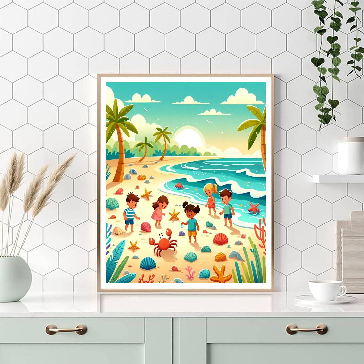 Tropical Beach Expedition Painting By Numbers Kit