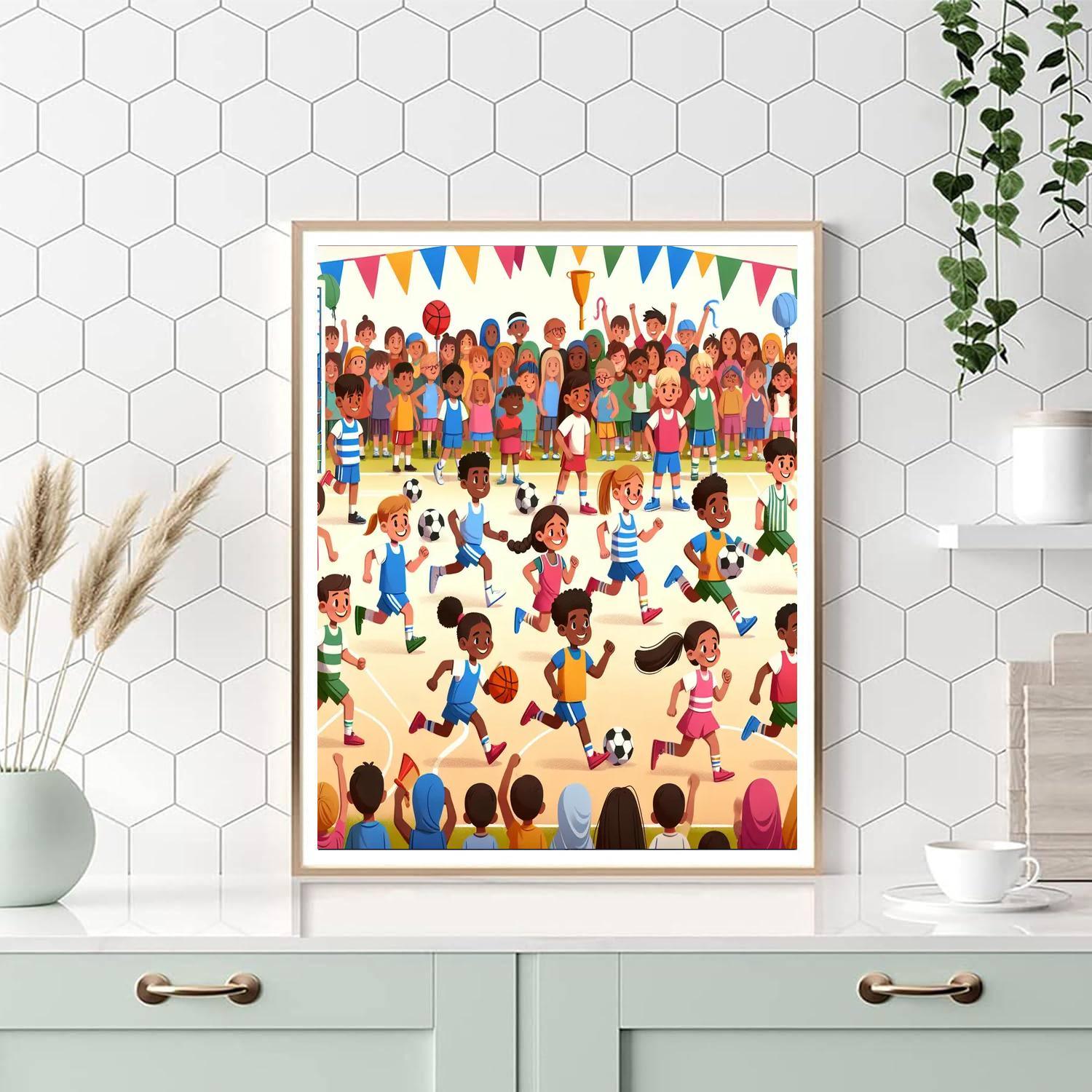 Joyful Sports Adventure Painting By Numbers Kit