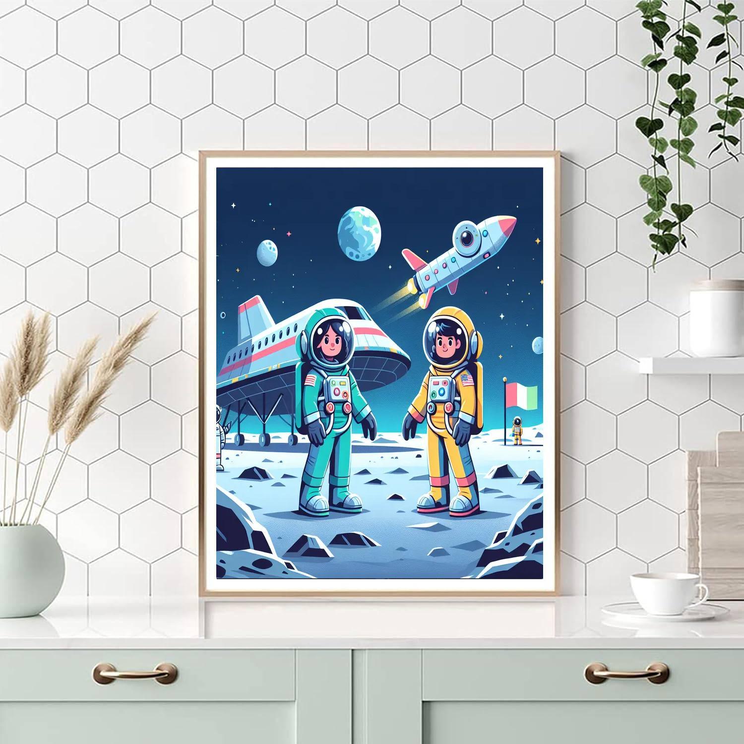 Space Mission To The Moon Paint By Number