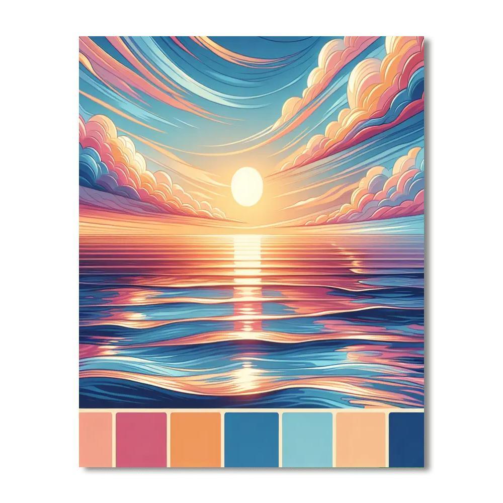Majestic Ocean Horizon Paint By Numbers Kits