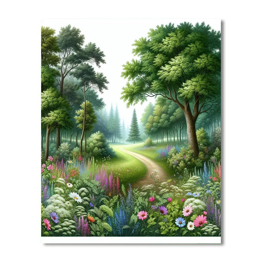 Magic Forest Trail Paint By Numbers Art